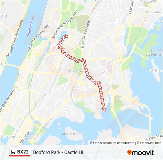 BX22 Bus Line Map