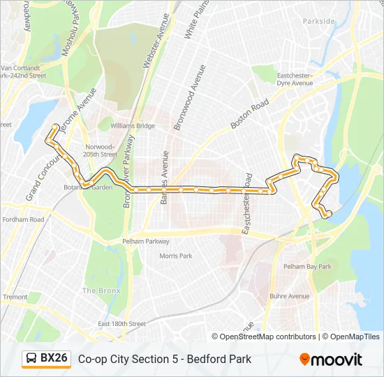 BX26 Bus Line Map