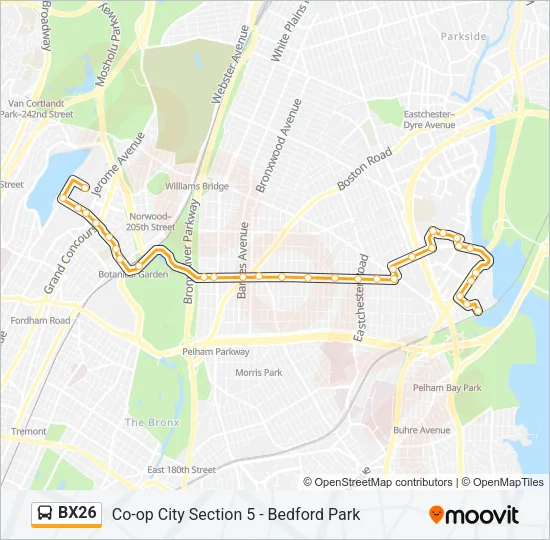 BX26 Bus Line Map