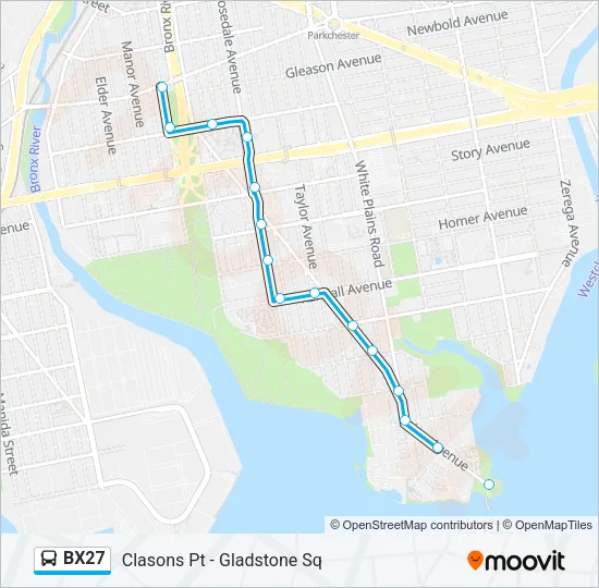 BX27 Bus Line Map