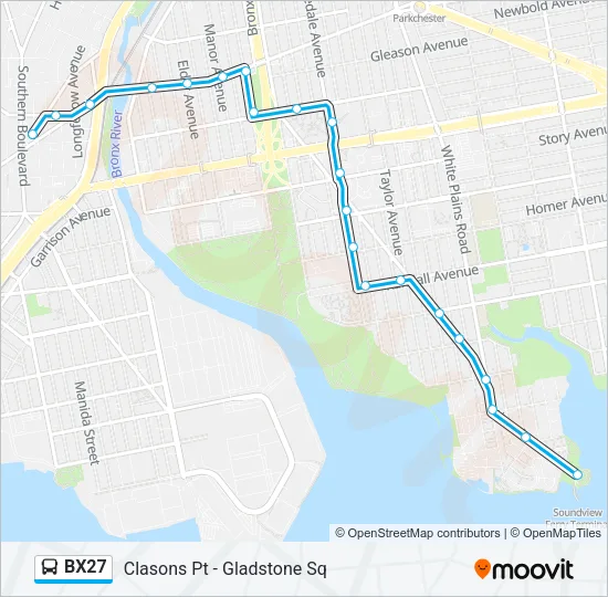 BX27 Bus Line Map
