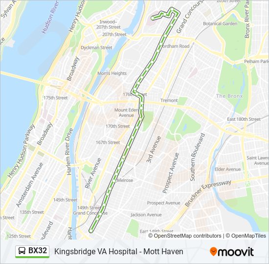 BX32 bus Line Map