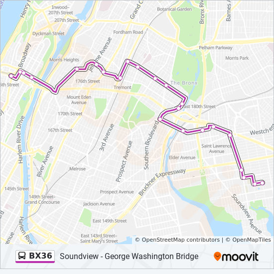 bx36 Route Schedules, Stops & Maps Limited Washington Heights Gw