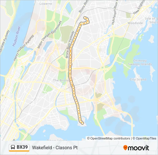 BX39 Bus Line Map
