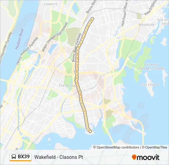 BX39 Bus Line Map