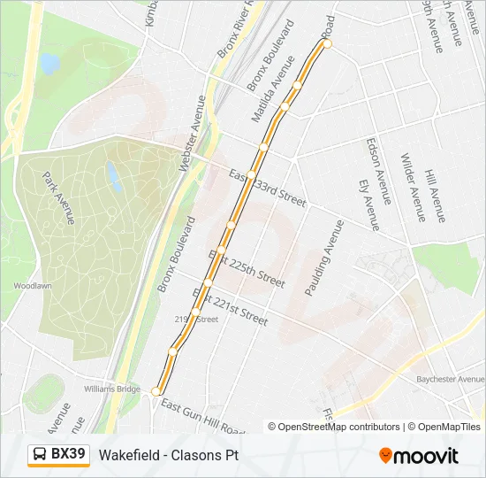 BX39 Bus Line Map