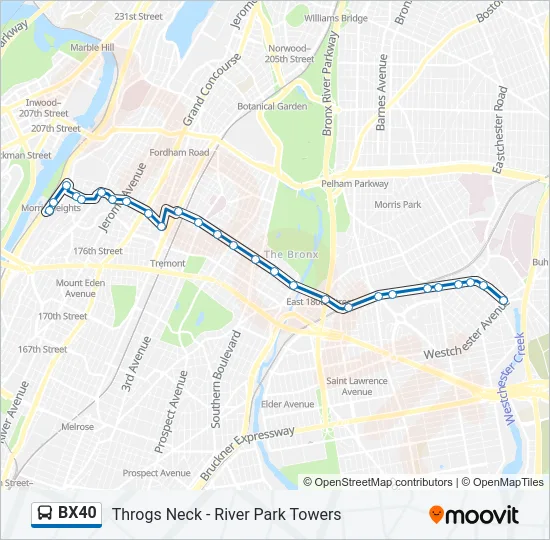 BX40 Bus Line Map