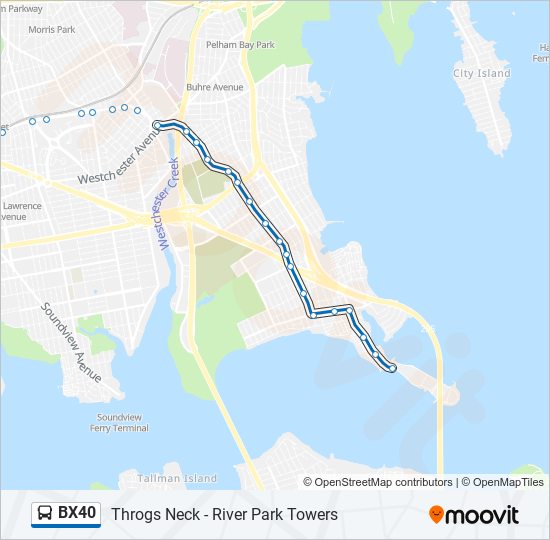 BX40 bus Line Map