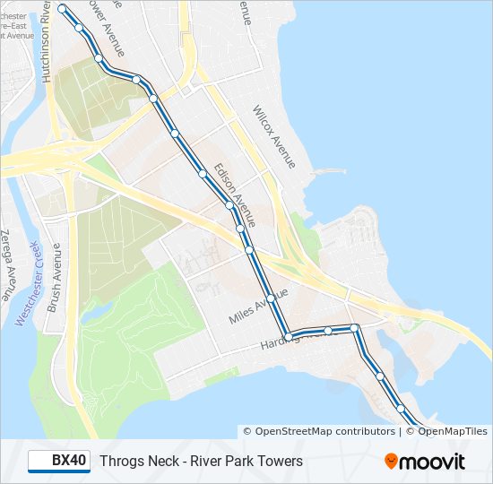 bx40 Route Schedules, Stops & Maps Throgs Neck Fort Schuylr Via