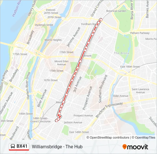 BX41 Bus Line Map