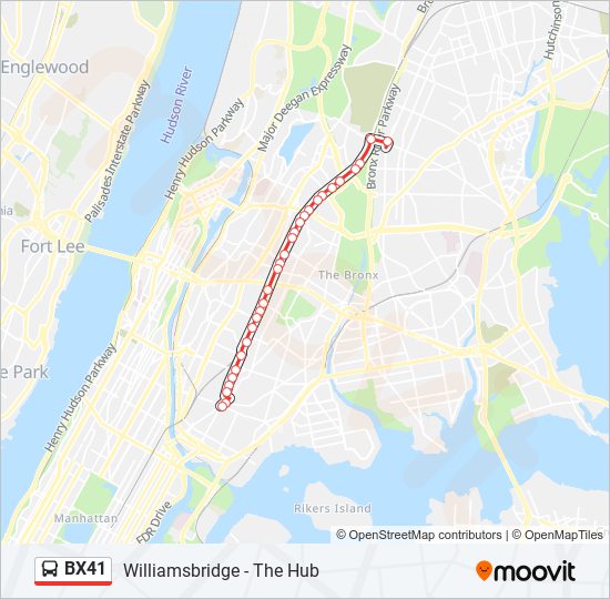 BX41 bus Line Map