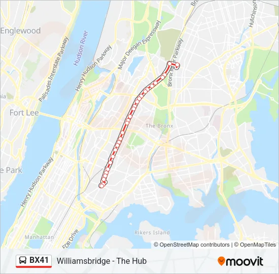 BX41 Bus Line Map