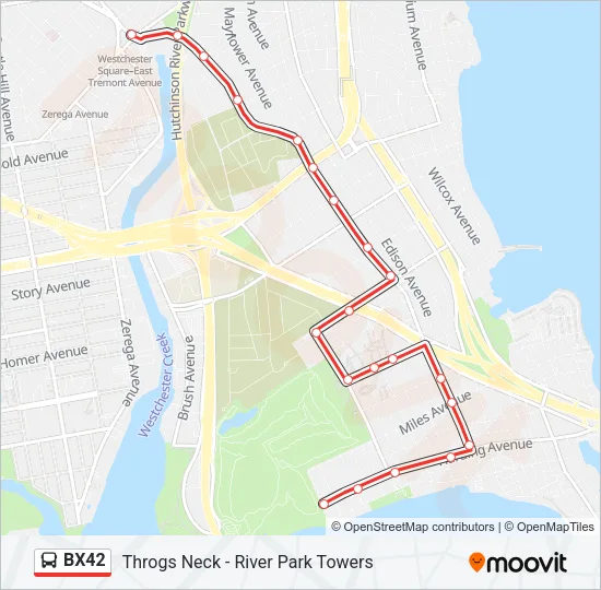 BX42 Bus Line Map