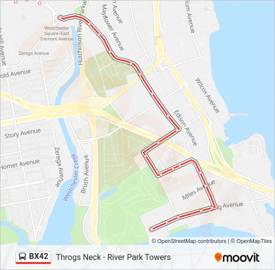 BX42 Bus Line Map