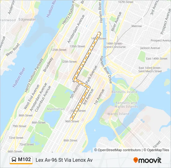 M102 Bus Line Map