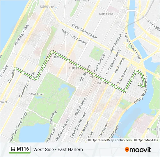 M116 Bus Line Map