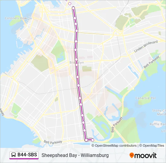 B44-SBS Bus Line Map