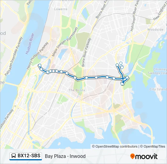 BX12-SBS Bus Line Map