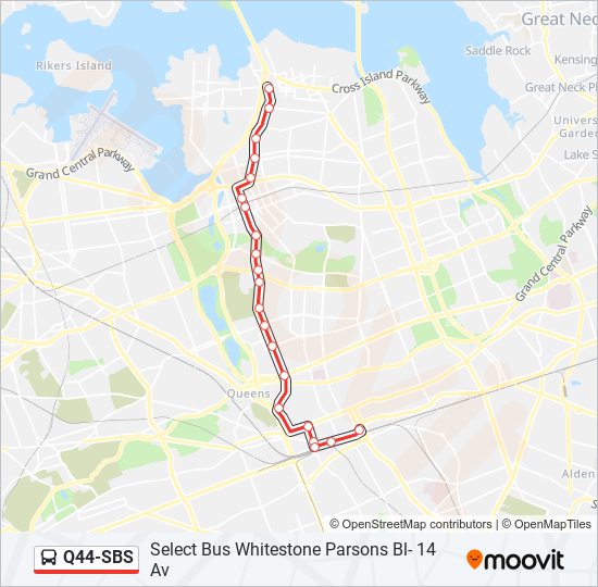 Q44-SBS bus Line Map