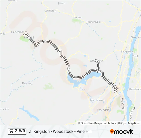 Z-WB Bus Line Map
