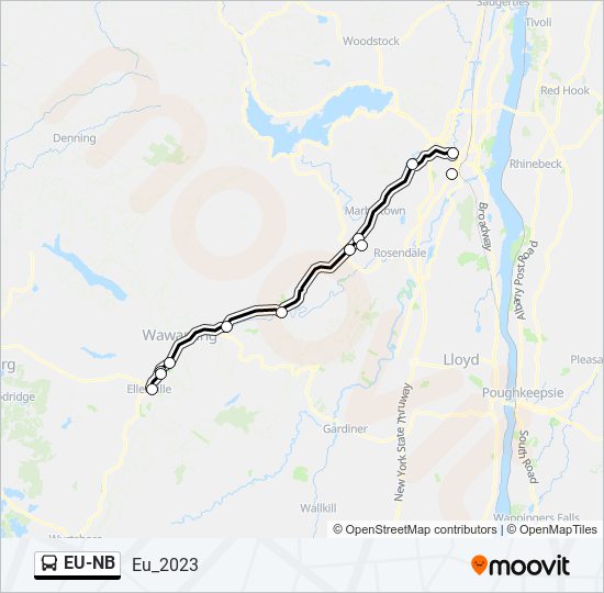 Mapa de EU-NB de autobús