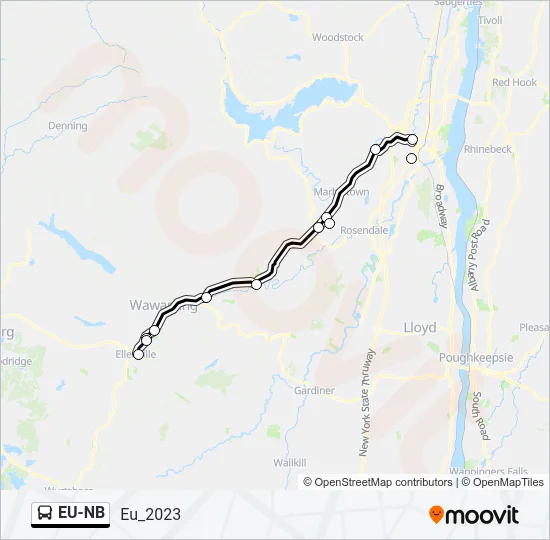 EU-NB Bus Line Map