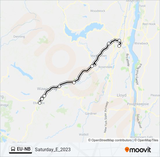 Mapa de EU-NB de autobús