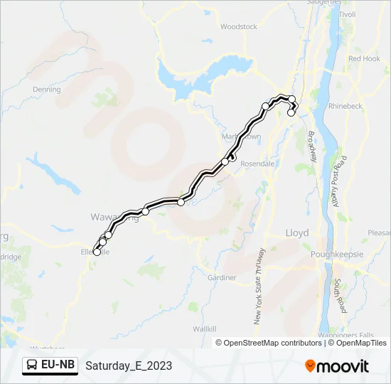 EU-NB Bus Line Map