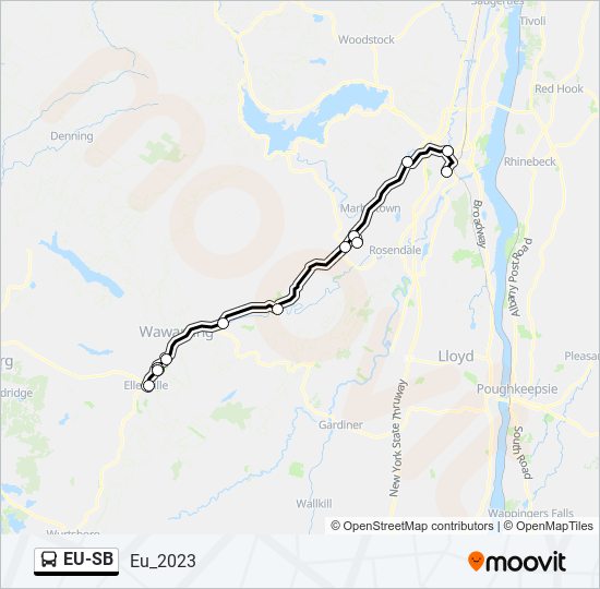 Mapa de EU-SB de autobús