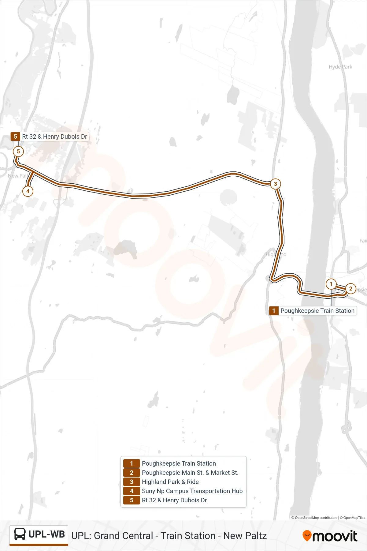 UPL-WB bus Line (Rt.32 @ Henry Dubois Dr. (Stewarts)) route and stops on a map