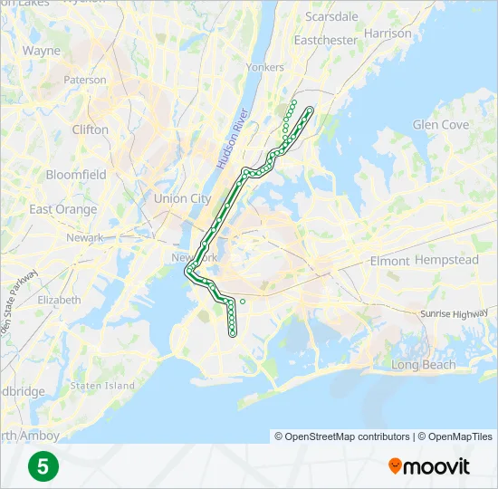 5 Subway Line Map