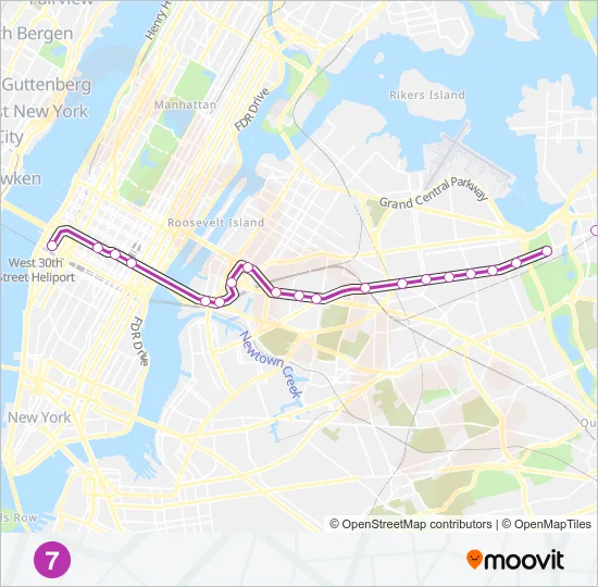 7 Subway Line Map