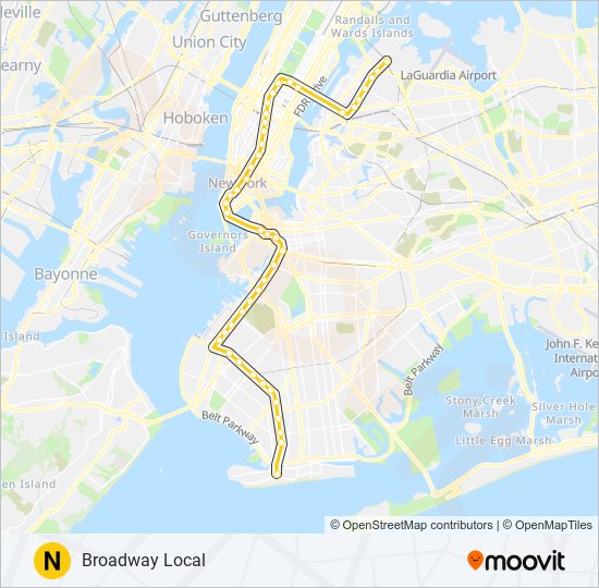 Mapa de N de metro