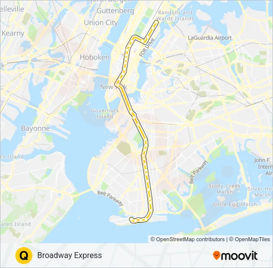 Q Subway Line Map