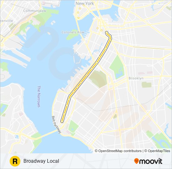 R subway Line Map