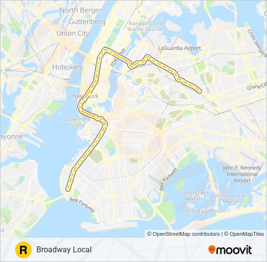 R subway Line Map