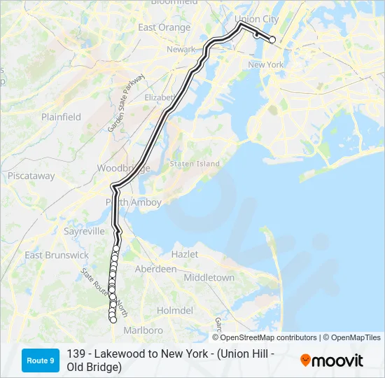139 Bus Line Map