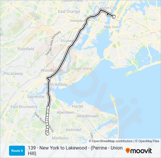 139 Bus Line Map