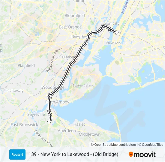 139 Bus Line Map