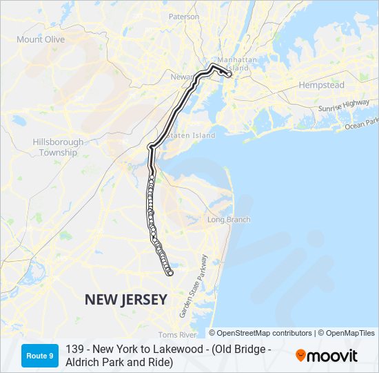 139 bus Line Map