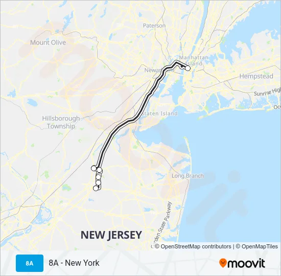 721 Bus Line Map