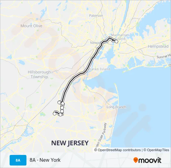 721 Bus Line Map