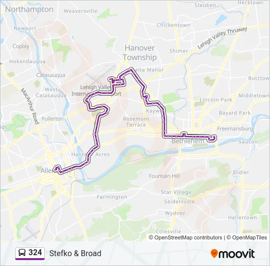 324 Bus Line Map