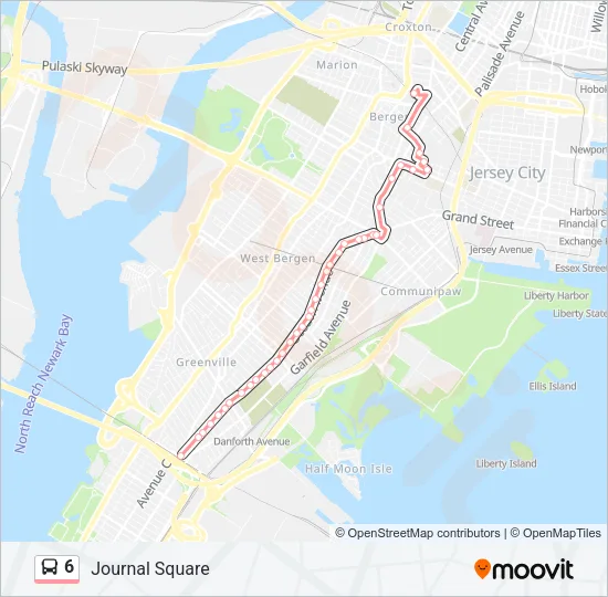 6 Bus Line Map
