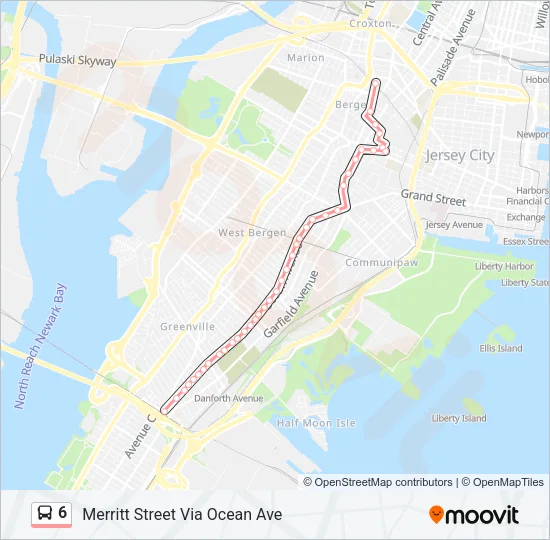 6 Bus Line Map