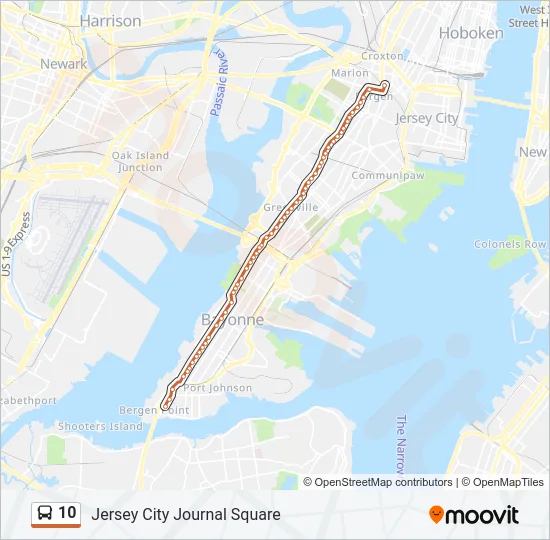 10 Bus Line Map