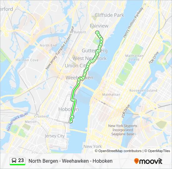 23 Route: Schedules, Stops & Maps - Hoboken (Updated)