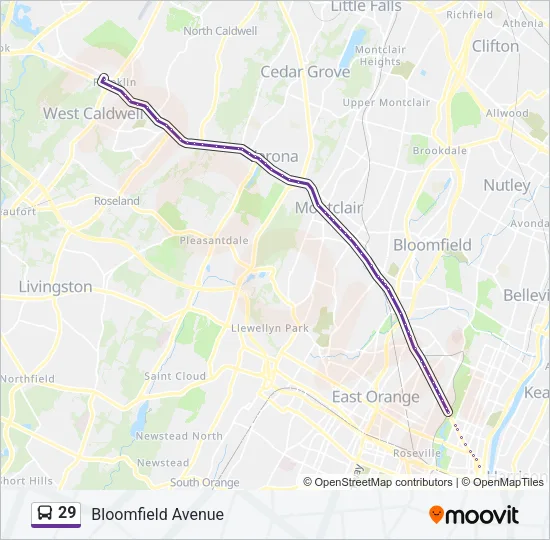 29 Bus Line Map