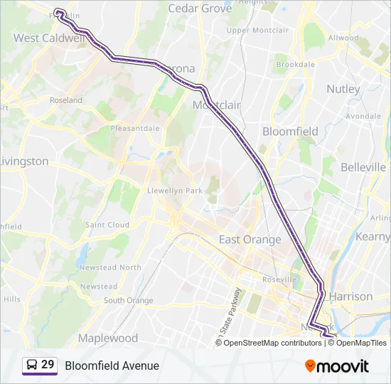 29 Bus Line Map