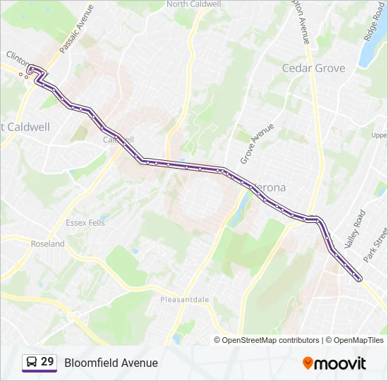 29 Bus Line Map